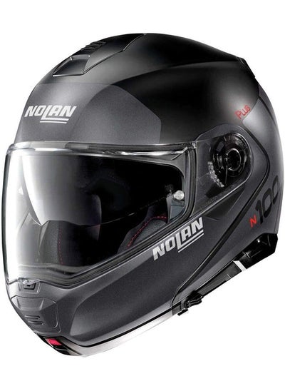 اشتري N100-5 Plus Distinctive 021 N-Com Flat Black Helmet for Bike Riders-Medium في الامارات