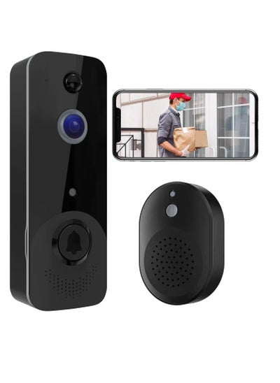 اشتري Doorbell Camera Video Doorbell Wireless with Chime 1080P HD Smart WiFi Security Camera Doorbell with PIR Motion Detection, 2-Way Audio, Night Vision Wide Angle في السعودية