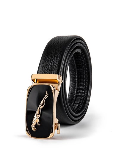 Buy 120CM Automatic Buckle Layer Cowhide Belt For Mens Belt in UAE