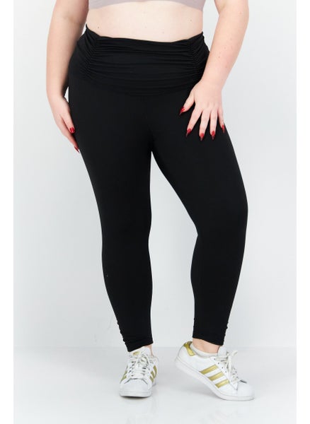 Buy Women Plus Size Training Leggings, Black in UAE