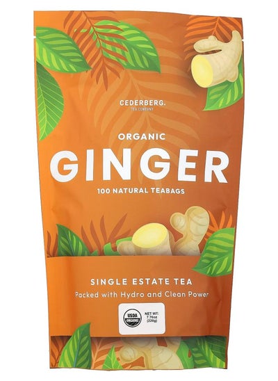 Buy Organic Ginger Caffeine Free 100 Natural Tea Bags 7.76 oz (220 g) in UAE