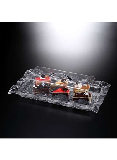 Buy Acrylic Rectangular Cake Box Clear 62 cm in UAE