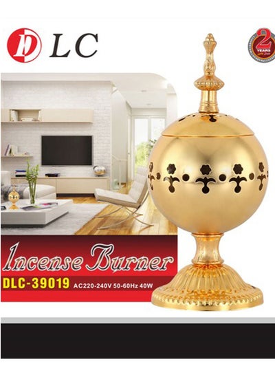 Buy Electric incense burner in classic gold style in Saudi Arabia