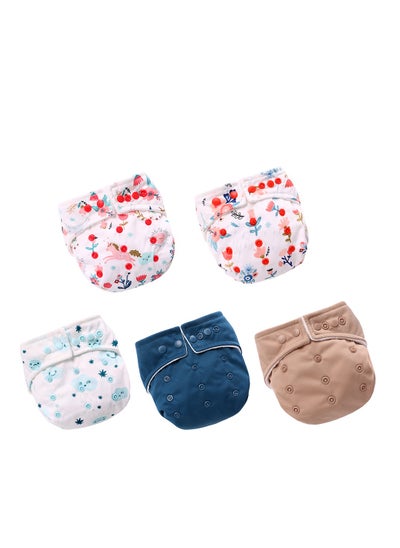 Buy Miracle Baby Pack of 5 Reusable Pocket Diapers with 2 Insert Pads in UAE