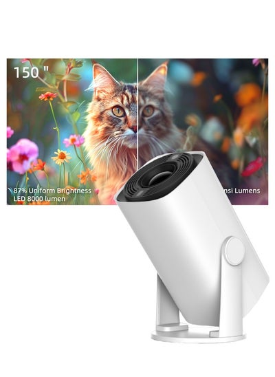 Buy K2N Intelligent Mini Portable Home Projector Outdoor 4K Ultra High Definition Indoor And Outdoor Home Birthday Gift Compatible With TV,Mobile Phone Projection Screen in UAE