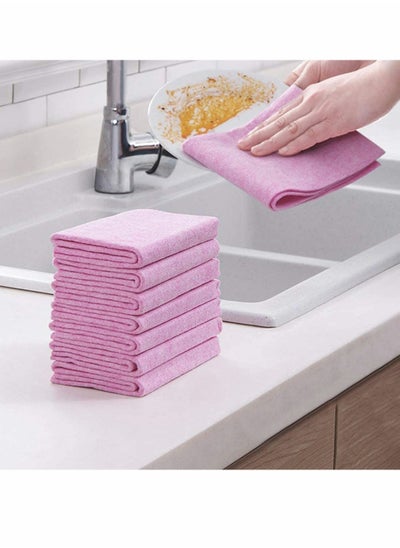 اشتري 10 Pcs Dishcloths For Kitchen Quality Dish Colth Coconut Shell Washing Towel, Eco-Friendly Kitchen Dish Cloths, Absorbent Wash Cloth في الامارات