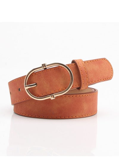 Buy Ladies' Alloy Pin Buckle Is Versatile And Stylish With A Belt 105cm Brown in UAE