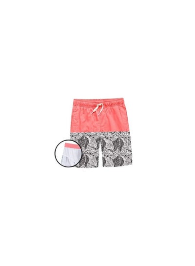 Buy Men's swimsuit is pink and gray shorts with a drawing on it in Egypt