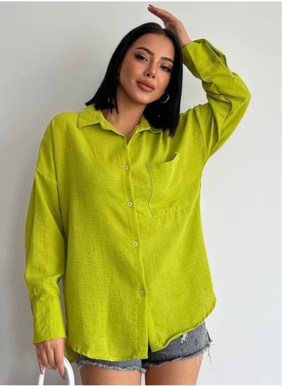 Buy Turkish oversize shirt Geko green in Egypt