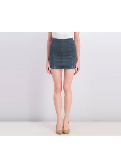 اشتري Women Modern Denim Mini Skirt, Westminster Blue في الامارات