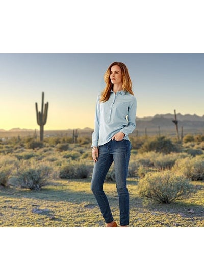 اشتري Women Slim Fit Stretchable Washed Denim Jeans, Navy في الامارات