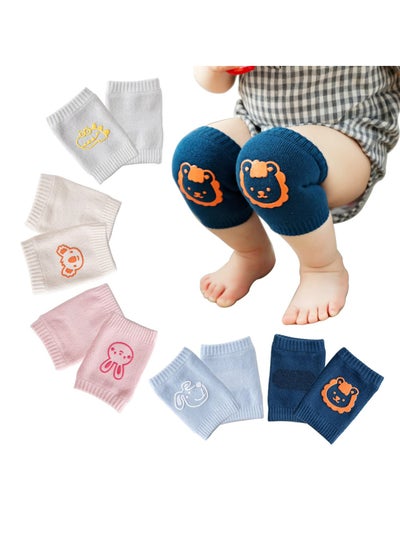 اشتري 5 Pairs Baby Crawling Anti Slip Knee Pads   Crawling Toddler Leg Warmers Unisex Baby Toddlers Kneepads في الامارات