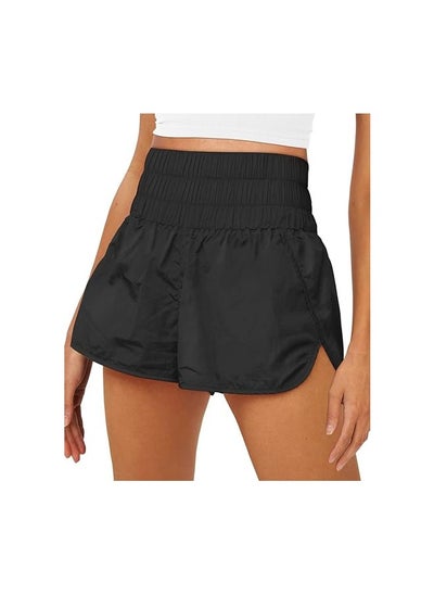 Buy Womens High Waisted Athletic Shorts Elastic Casual Summer Running Shorts Quick Dry Gym Workout Shorts M in UAE