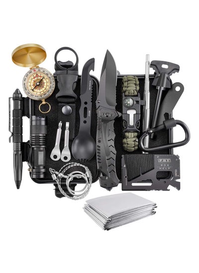 اشتري 14-In-1 Multifunctional Camping Survival Kit في الامارات