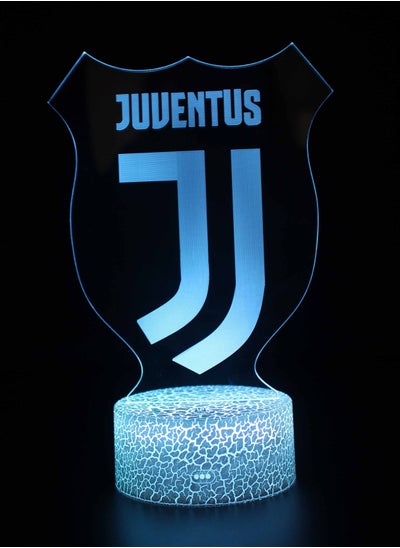 Buy Five Major League Football Team 3D LED Multicolor Night Light Touch 7/16 Color Remote Control Illusion Light Visual Table Lamp Gift Light Team Juventus in UAE