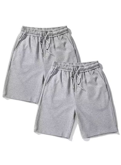 Buy Buy 1 Get 1 Mens Summer Casual Shorts gray gray in UAE