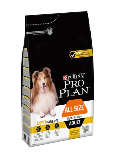 Buy PRO PLAN ALL SIZE ADULT Light Sterilised Dog chicken E - 14kg in UAE