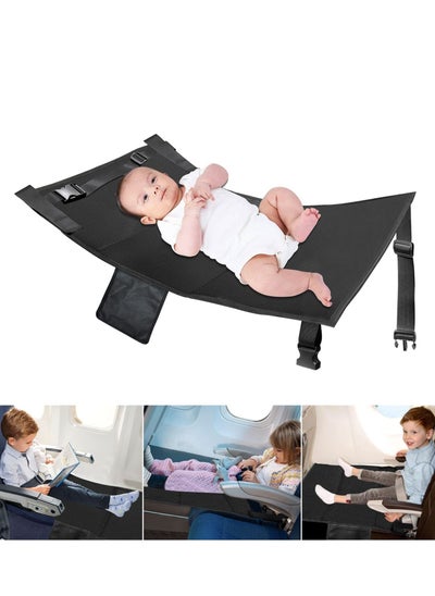 اشتري Airplane Seat Extender, Portable Travel Airplane Footrest with Side Pockets for Kids, Airplane Travel Accessories with Extended Area 11×4.7 in for Baby Travel في الامارات