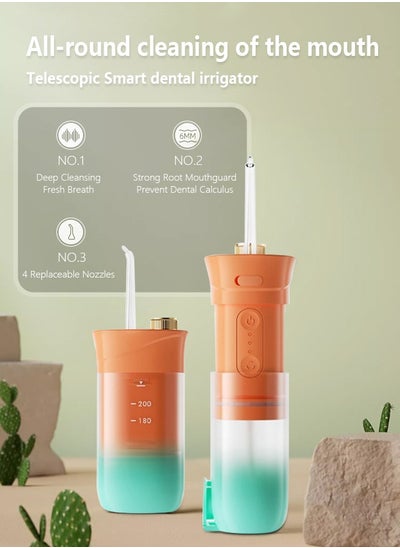 Buy Portable Water Flosser Teeth Cleaning Home Rechargeable Waterproof Teeth Cleaner in UAE