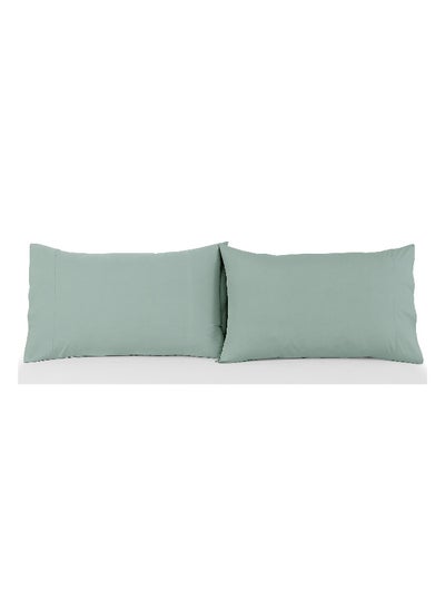 اشتري Retreat 2-Piece Pillow Case Set 50X75Cm - Duck Egg في الامارات