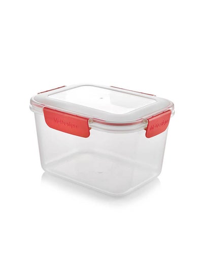 Buy 2.3L Food Container Clear with Red Clips in Egypt