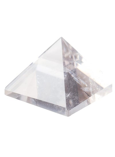 اشتري Natural Clear Quartz Crystal Pyramid, Energy Generator, 3x3cm, Healing Crystal Pyramid for Protection and Positive Energy, Natural Quartz for Chakra Reiki Home Decor في الامارات