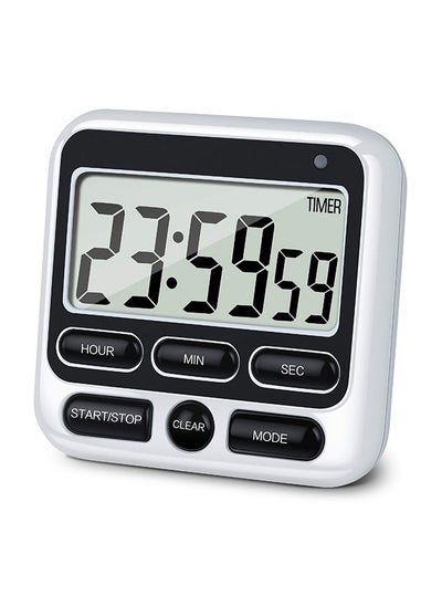 Buy Digital Kitchen Timer 24 Hour Clock and Alarm with Silent or Alarm Manual Switching Count UP or Down and Memory Function Large LCD Display Black in Saudi Arabia