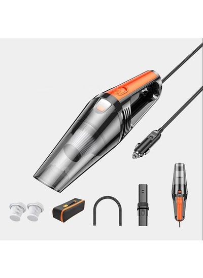 اشتري Car Vacuum, Portable Car Vacuum Cleaner High Power 8000pa/100w/Dc12v, 16.4ft Corded Handheld Car Vacuum with LED Light, Deep Detailing Cleaning Kit of Car Interior with Dry for Men/Women في السعودية