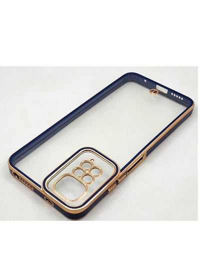 Buy Xiaomi Note 11 (4G) & Xiaomi Note 11s (4G) Gold Camera Phone Case Soft & Full Protection - Blue in Egypt