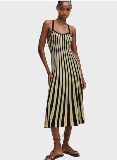 Buy Strappy Striped Dress in UAE