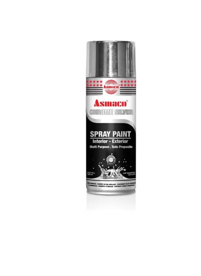 Buy Asmaco Spray Paint Chrome Silver - 12 Pcs Per 1 Box in UAE