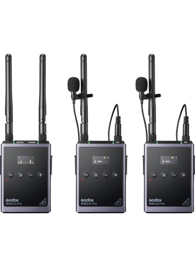 Buy Godox WMicS1 Pro Kit 2 Two-Person Camera-Mount Wireless Omni Lavalier Microphone System (514 to 596 MHz) in Egypt