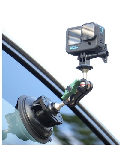 Buy S1 Powerful Car Suction Cup Mount Holder, for Gopro Hero 11/10/9/8 Black DJI OSMO Action 3, 2 Action Camera Insta360 ONE RS, R, ONE X3, X2 Accessories Aluminum Alloy Metal Cell Phone Holder in Saudi Arabia