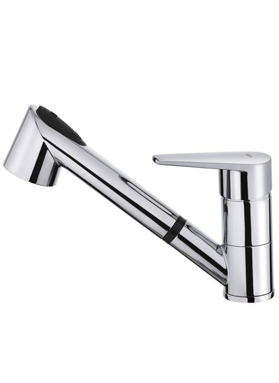 Buy Teka MTP 978 D Kitchen Tap Mixer with pullout shower in Chrome colour in UAE