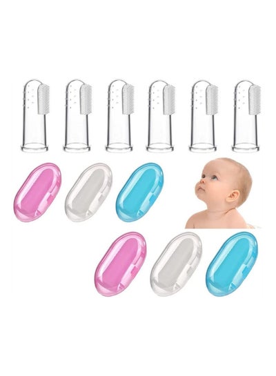 Buy 6 Sets Baby Finger Toothbrush, Baby's Toothbrush Made of Soft, Oral Cleaning Massager, Train Your Child Healthy Oral Habits, A Beautiful Box for Keeping it Away From Germs in Saudi Arabia