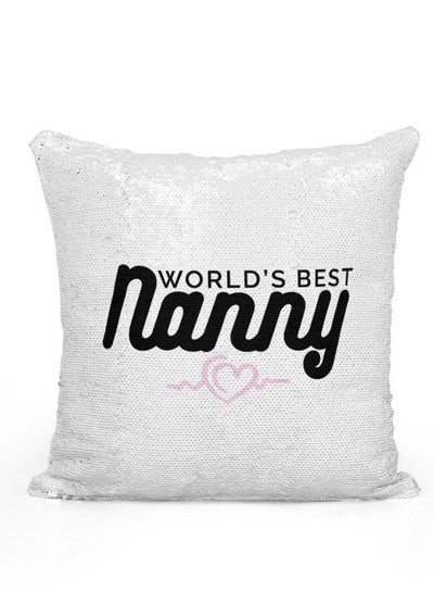 اشتري Sequin Pillow Best nanny gift Mermaid Pillow Best Grandparents Gift Best Grand ma Gift في الامارات