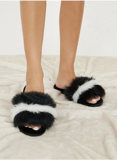 اشتري Faux Fur Fluff Bedroom Slippers في السعودية