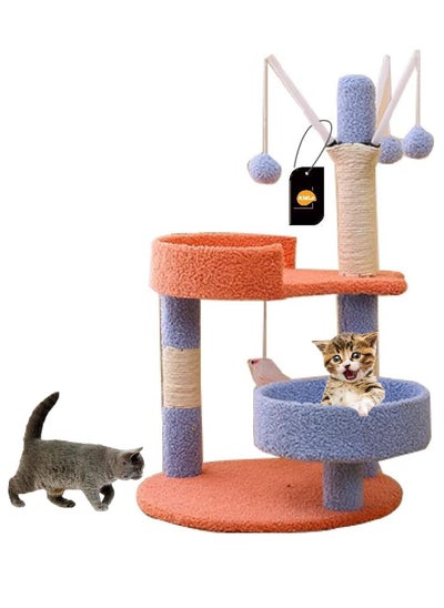 اشتري Multi-Fun Cat Climbing Frame Cat House Upgraded Cat Tree for Indoor Cats Basic Pet Tall Cat Tower with Large Perch Spacious Scratching Post for Kittens Pet Condo Cat Apartment Adult Cats في السعودية