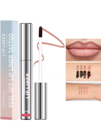 اشتري Peel Off Lip Liner Tattoo Peel Off Lip Stain Long Lasting Lip Stain Peel Off Infused with Hyaluronic Acid and Vitamin E Waterproof Long Lasting Highly Pigmented Matte Lip Tint Rose Pink 01 في الامارات