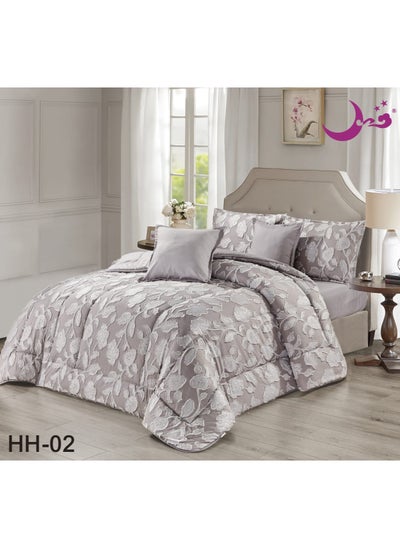 Buy Luxurious single comforter set with medium summer filling, consisting of 4 pieces /Single size160+210cm in Saudi Arabia