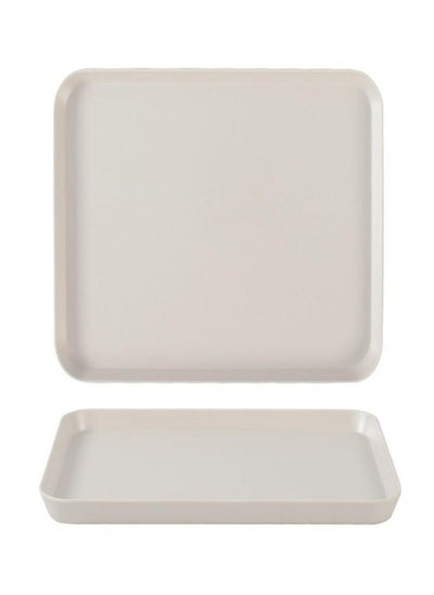 Buy Oasisgalore 2 Pack Khaki Square Food Service Trays for Drink Food Cafeteria Non-slip for Kitchen Room Home in UAE