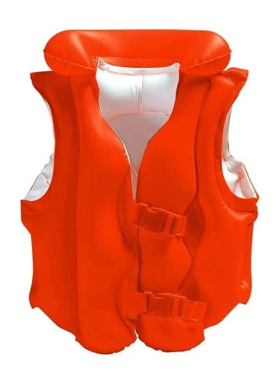 اشتري Deluxe Pool Float Swim Vest Jacket - Red 50x47cm في الامارات