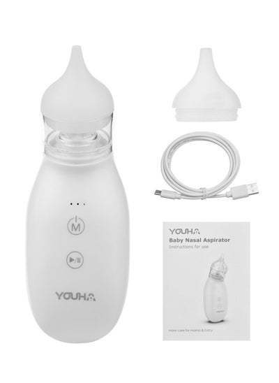 Buy YOUHA Q2 Electric Baby Nasal Aspirator Nose Cleaner Nose Sucker with Extra Aspirator Tip 3 Levels of Suction for Newborn Infants Toddler in Saudi Arabia