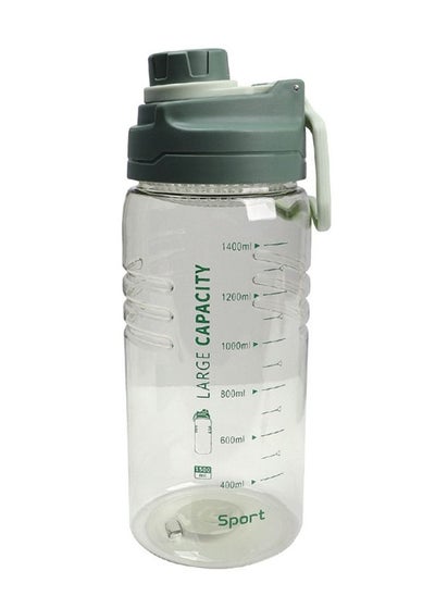 اشتري Outdoor Large Capacity Water Bottle Green 1.5L في السعودية