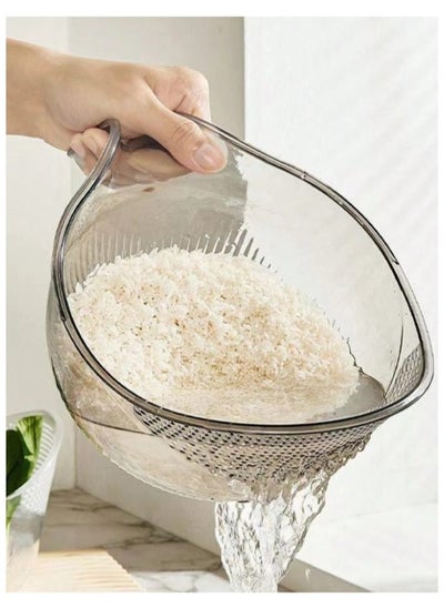 Buy Gray Bowl for washing and filtering rice, fruits and vegetables in Saudi Arabia