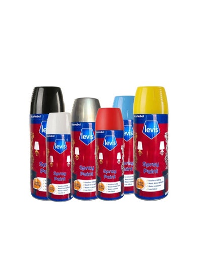 اشتري Levis Spray Paint All Purpose Metal Plastic Furniture 1 PC 380 ML White RAL 9010 في الامارات