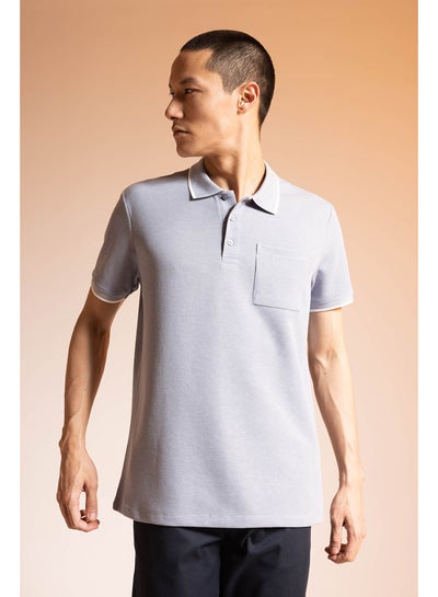 اشتري Man Regular Fit Knitted Polo T-Shirt في مصر