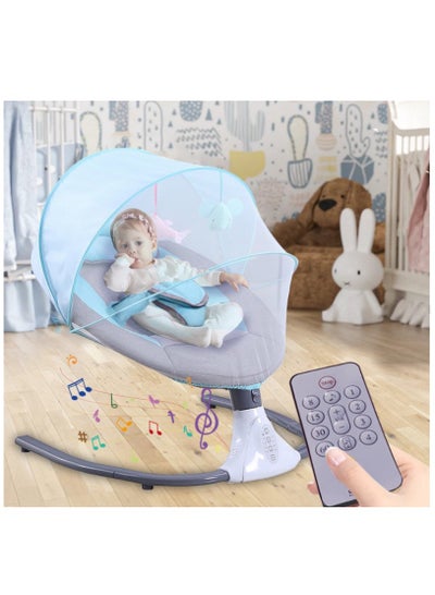 Buy Automatic Electric Baby Swing Cradle and Rocking Bouncer Chair with Adjustable Speed and Bluetooth Music in Saudi Arabia