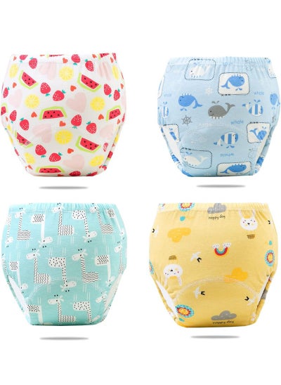 Buy 4 pcs 6 Layer Breathable Cotton Training Baby Potty Training Pants, Breathable Potty Training Underwear in Saudi Arabia