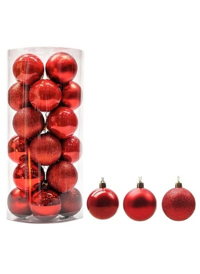 اشتري Christmas Balls Red 24 Pieces 4 Cm في الامارات